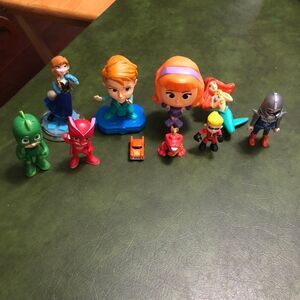 Lot of Collectible Toy Figures: Daphnie Bobble, PJ Mask, Little Mermaid & more